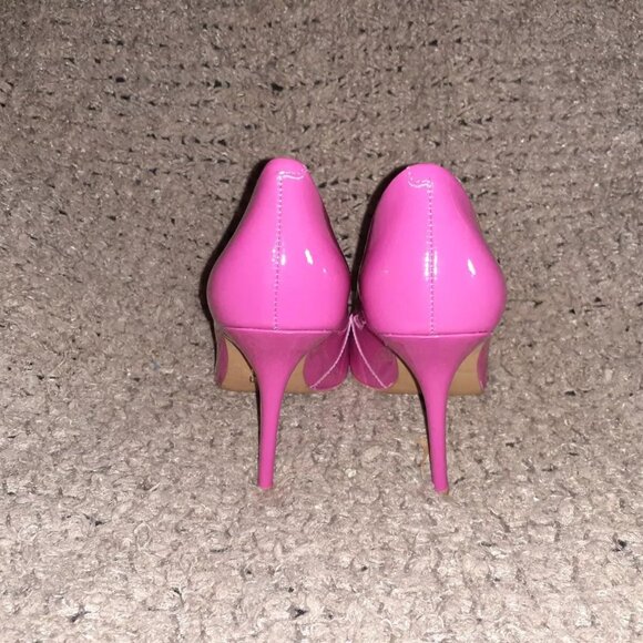 L'INTERVALLE-Bright Pink Patent Leather Stiletto Pumps-Stunning!-Sz 10-Near Mint - Picture 5 of 7